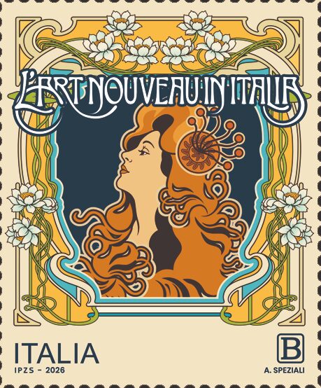 FRANCOBOLLO DEDICATO A L’ART NOUVEAU IN ITALIA