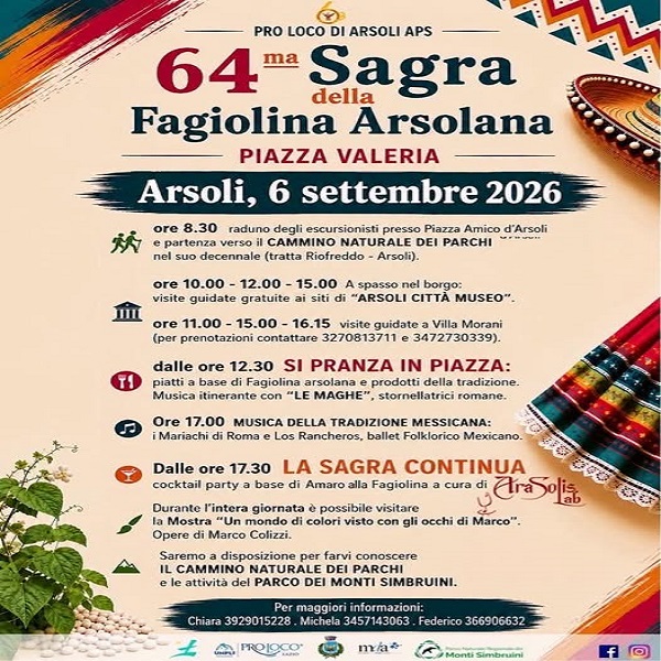 Locandina evento Arsoli
