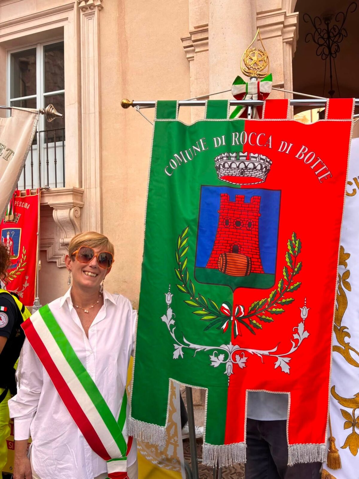 La Vicesindaca di Rocca di Botte Francesca Marzolini alla perdonanza celestiniana a L'Aquila