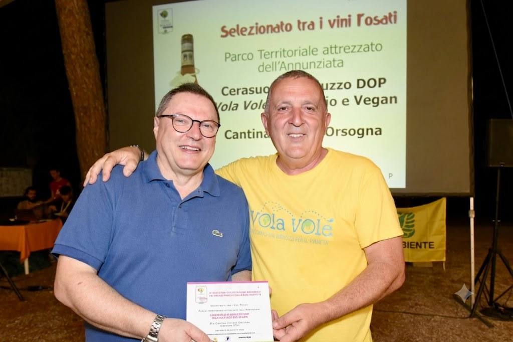 Il respiro selvaggio della Maiella in un calice: premiato a Legambiente il rivoluzionario Cerasuolo biologico "Vola Volè" 46 BIO CANTINA SOCIALE ORSOGNA PREMIO FESTAMBIENTE