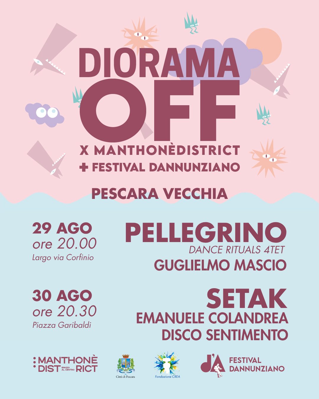 Il ritmo del presente nel tempio della memoria: a Pescara Vecchia arriva Diorama OFF per incendiare di note il Festival Dannunziano 46 DIORAMA OFF