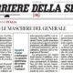 Titolo giornale Corriere della Sera