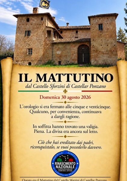 Il Mattutino del 30 agosto 2026