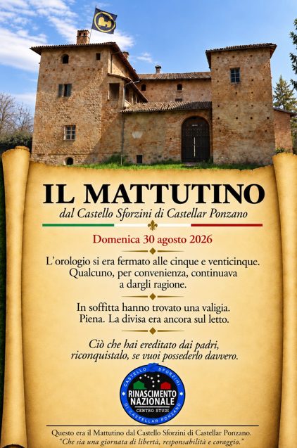 Il Mattutino del 30 agosto 2026