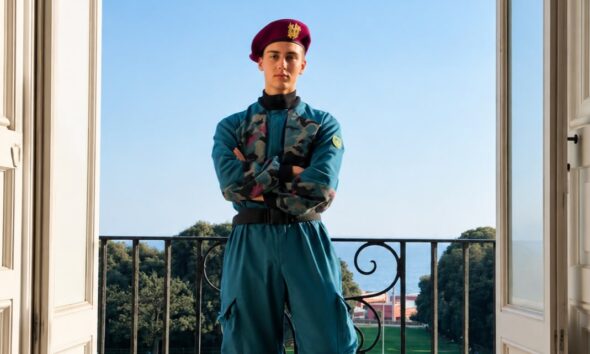 Luigi Zeno sul set Minerva