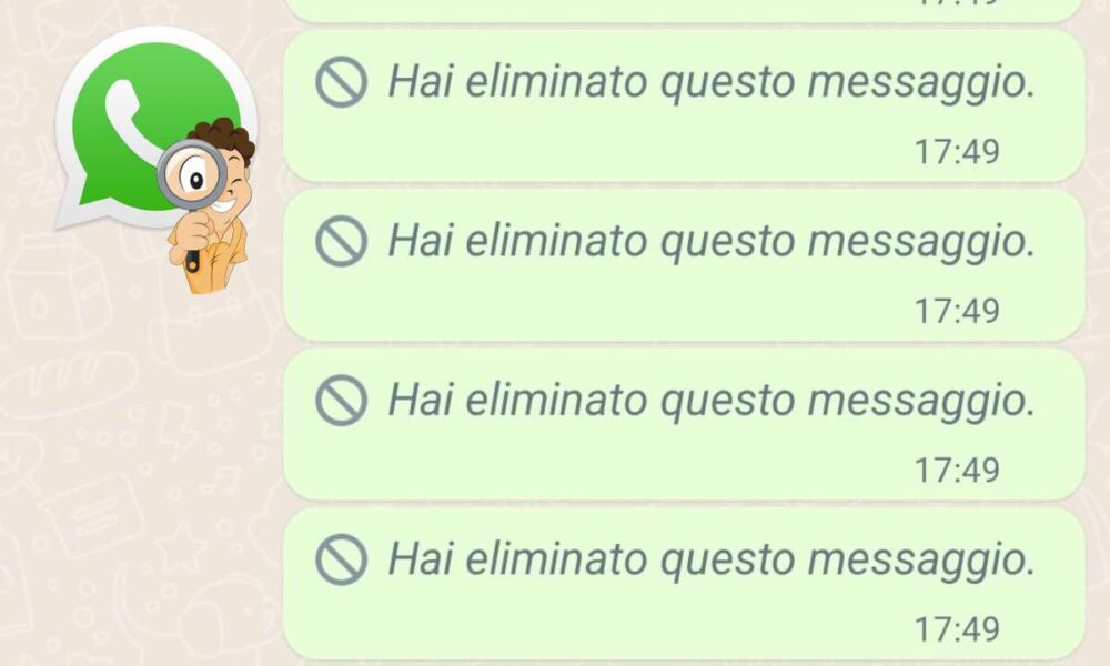 Whatsapp messaggi eliminati