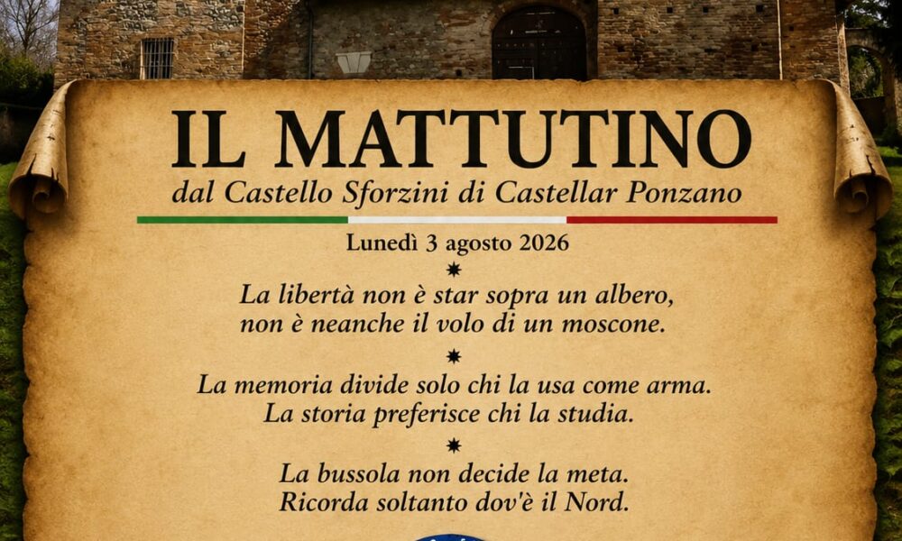 Il Mattutino di lunedì 3 agosto