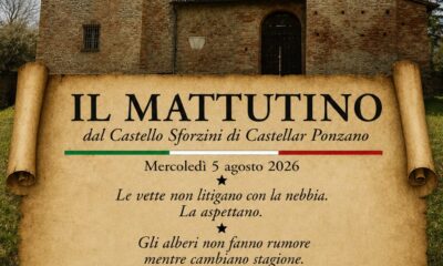 Il Mattutino di mercoledì 5 agosto 2026
