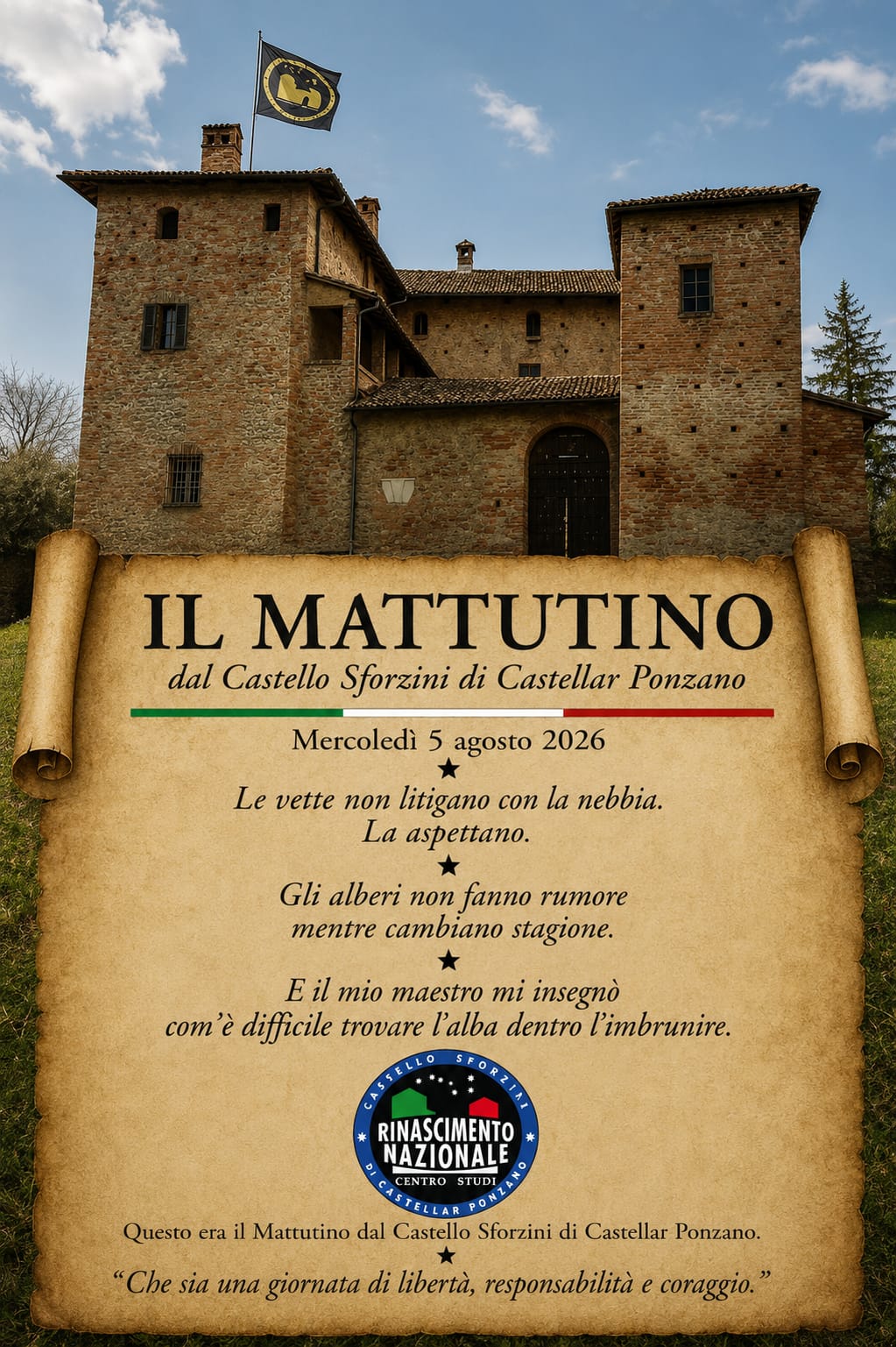 Il Mattutino di mercoledì 5 agosto 2026