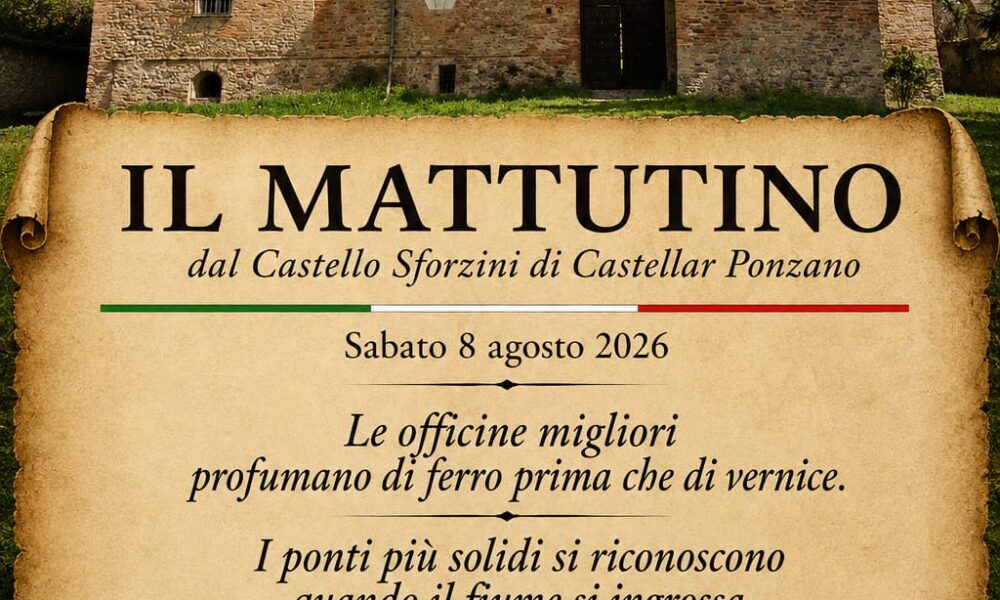 Il mattutino dell'otto di agosto 2026
