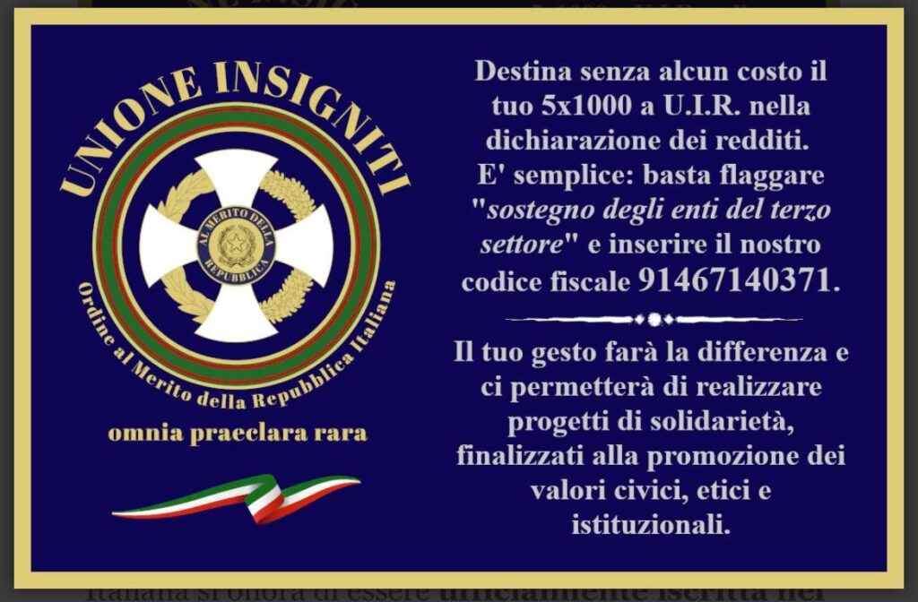 Riccardo Scamarcio, impegno e valori al servizio della Uir 49 Unione Insigniti