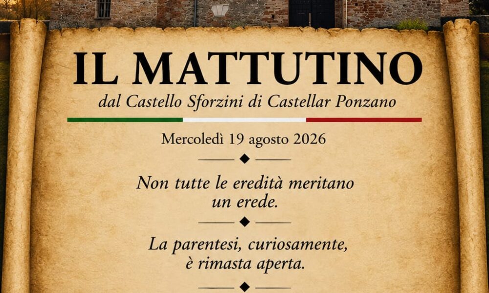Il Mattutio del 19 agosto 2026