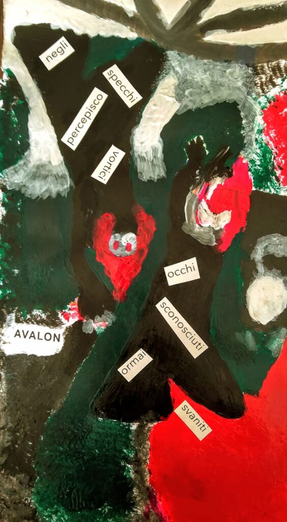 Andrea Maccio’, quando parola e immagine diventano arte 50 ""Avalon" opera esposta in permanenza da Holy Food Via Angeloni 57 Terni