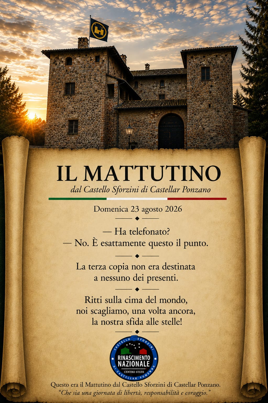Il Mattutino del 23 agosto 2026