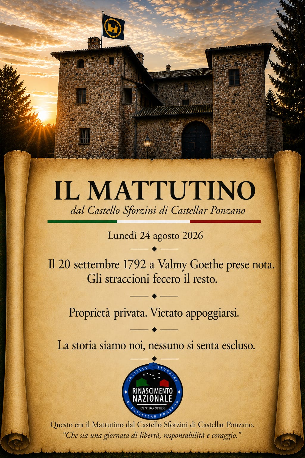 Il mattutino del 24 agosto 2026