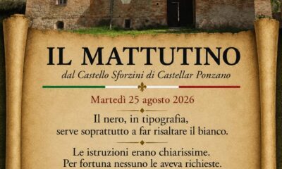 Il Mattutino del 25 agosto 2026
