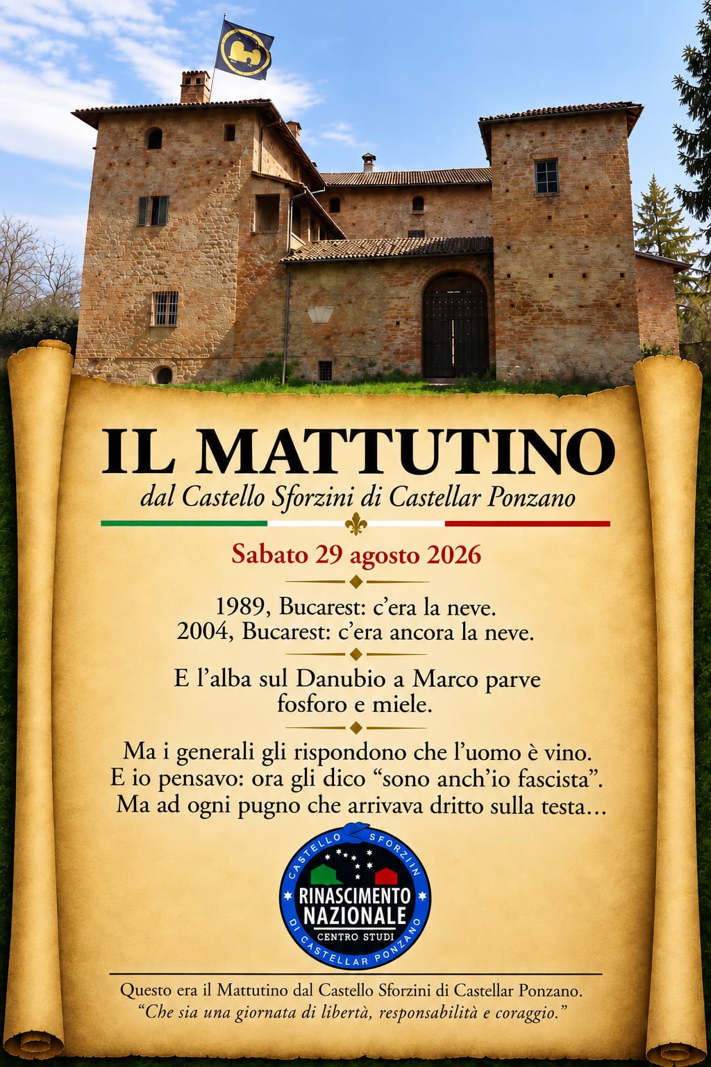 "Il Mattutino" di Luca Sforzini: tra i pugni della storia e la neve di Bucarest, un poetico e struggente inno alla libertà 46 Il Mattutino del 29 agosto 2026
