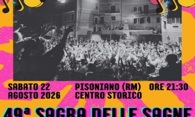 Pisoniano - tutto pronto per la 49esima sagra delle sagne co gliu baccala