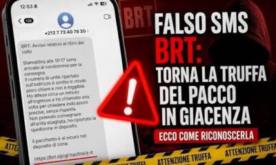Pacco in giacenza, sms truffa