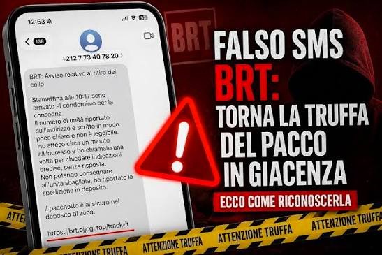 Pacco in giacenza, sms truffa