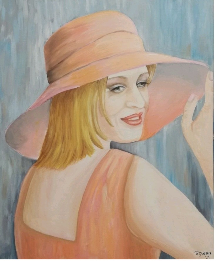 L’arte di Tiziana Fiori, Sinestesia dell’ anima: pittura in versi 49 Immagine che contiene dipinto, Viso umano, vestiti, disegno Il contenuto generato dall'IA potrebbe non essere corretto.