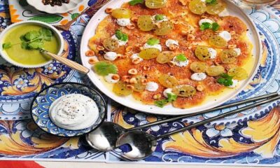 Cucina Estiva - Carpaccio di Fichi, uva, Nocciole e Caprino