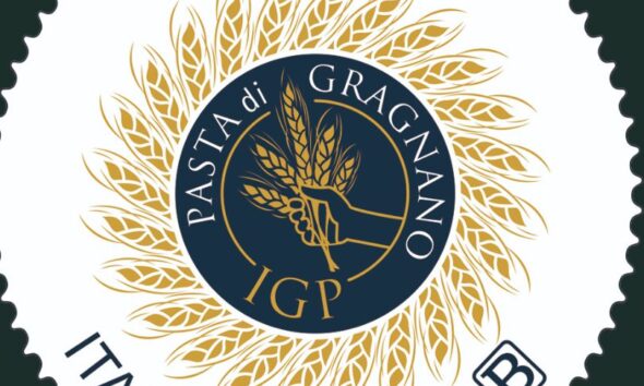 IL FRANCOBOLLO DEDICATO A PASTA DI GRAGNANO IGP