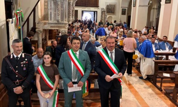 i Sindaci di Rocca di Botte e Trevi rinnovano il secolare e sacro "Comparatico" nel nome di San Pietro Eremita