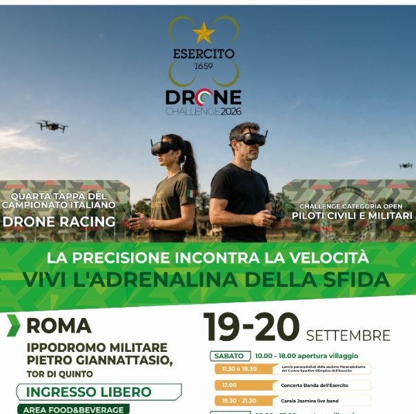 L'Esercito Italiano lancia la sfida dei cieli: a Roma il rombo dei droni per un weekend di adrenalina pura a Tor di Quinto 73 Locandina evento Roma
