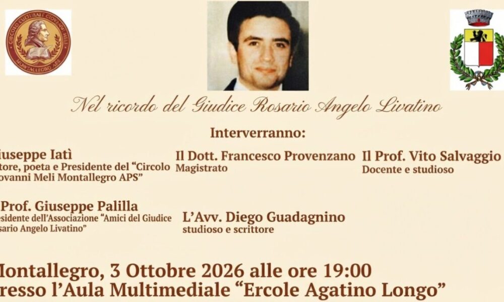 Montallegro onora il giudice Livatino: un incontro per non dimenticare gli eroi della legalità 52 MONTALLEGRO , giudice Livatino, evento