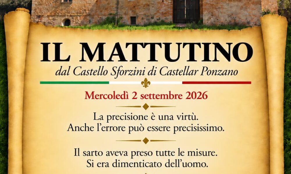 Il Mattutino del 2 settembre 2026