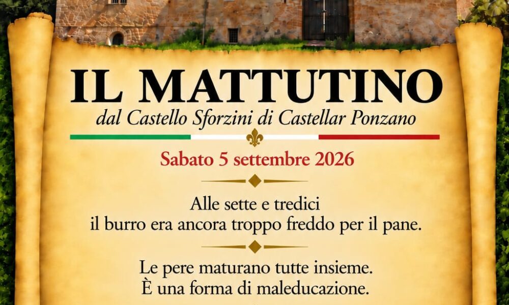 Il Mattutino del 5 settembre 2026
