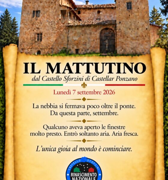 Il Mattutino del 7 settembre 2026