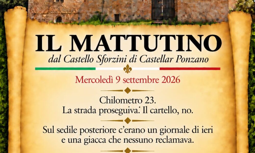 Il Mattutino del 9 settembre 2026