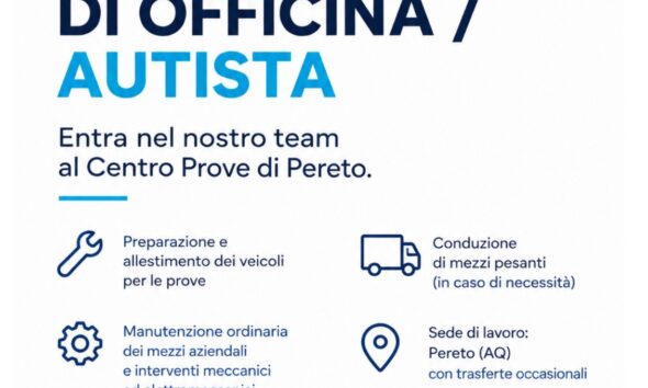 Offerta di lavoro Aisico Pereto