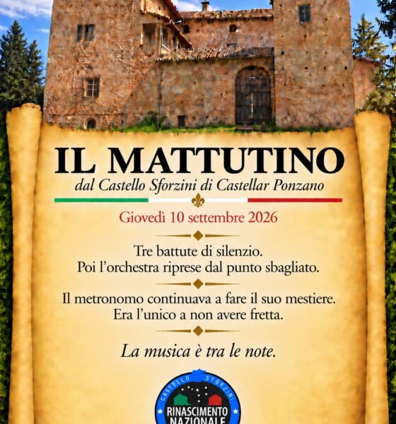 Il Mattutino del 10 settembre 2026