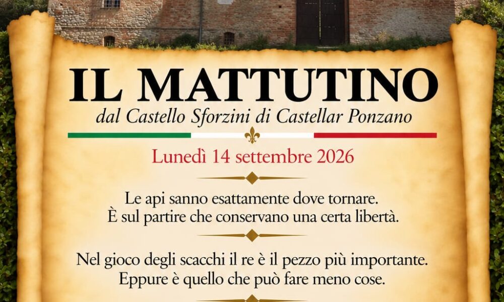 Il Mattutino del 14 settembre 2026