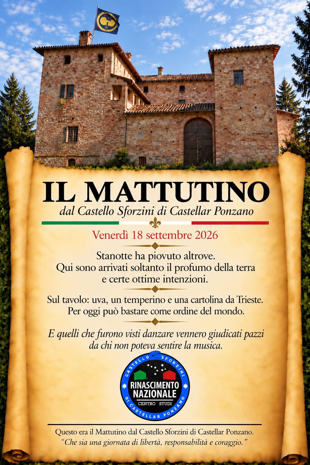 Il Mattutino del 18 Settembre 2026