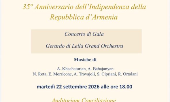 L'Armenia celebra a Roma i 35 anni di indipendenza: un grandioso concerto per la pace e la fratellanza