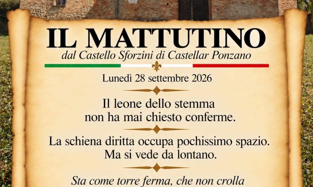 Il Mattutino di Sforzini: la fierezza del leone e la schiena diritta contro i venti del conformismo