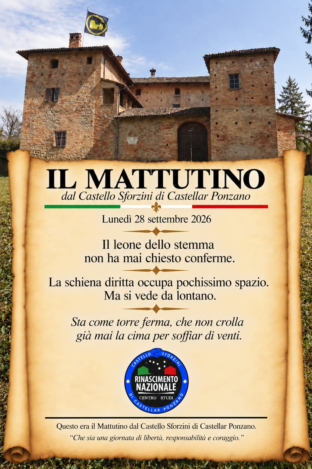 Il Mattutino di Sforzini: la fierezza del leone e la schiena diritta contro i venti del conformismo