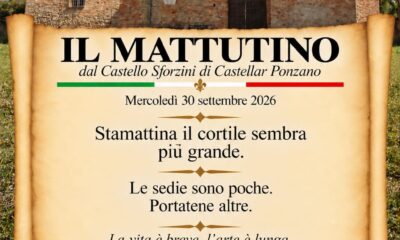 Il mattutino del 30 settembre 2026