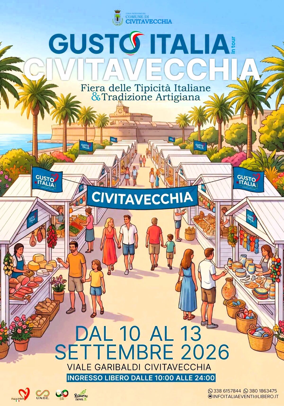 Il trionfo dei sapori e dell'artigianato sposa il mare: a Civitavecchia debutta "Gusto Italia", la fiera itinerante che accende Viale Garibaldi 46 Locandina evento Civitavecchia