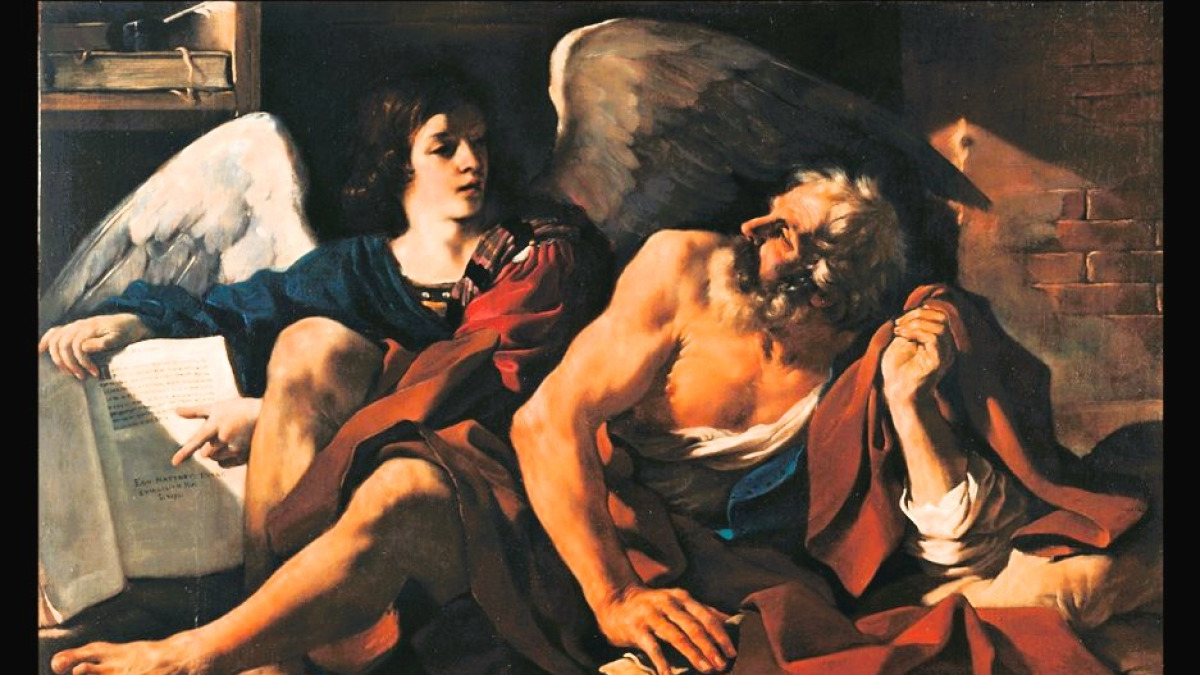 Guercino, San Matteo e lAngelo, olio su tela, inv. PC 55, Pinacoteca Capitolina