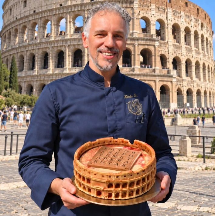 Nicola Giotti, quando la pasticceria diventa arte: il Colosseo raccontato con la dolcezza della Puglia 48 Nicola Giotti