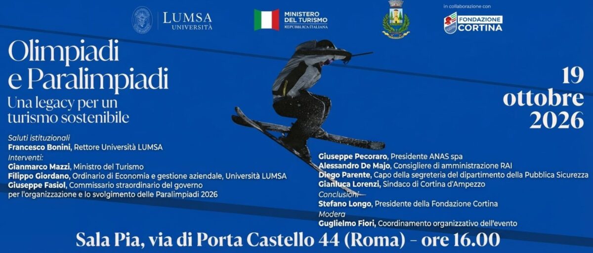 Milano Cortina 2026, cosa resta dopo i Giochi: vertice all'Università LUMSA con il Ministro Mazzi e Anas sulla legacy e il turismo sostenibile 48 Locandina evento