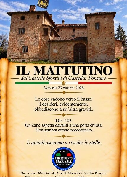 il mattutino del 23 ottobre 2026