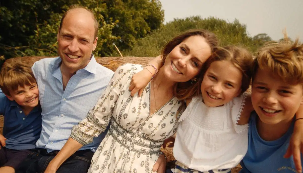 Kate e William con i figli