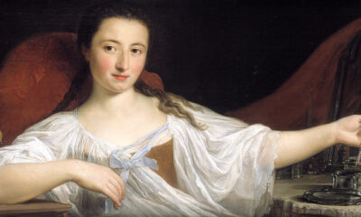 Pompeo Girolamo Batoni, Ritratto di Girolama Santacroce Conti come Vanitas (1759) Museo di Roma