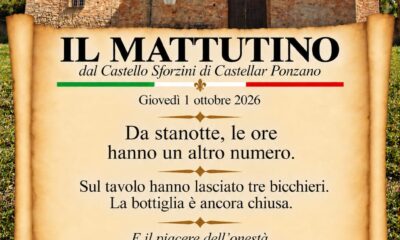 Il Mattutino del 1° ottobre 2026